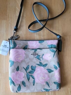 Coach Camo Rose Messenger Crossbody Bag 31226